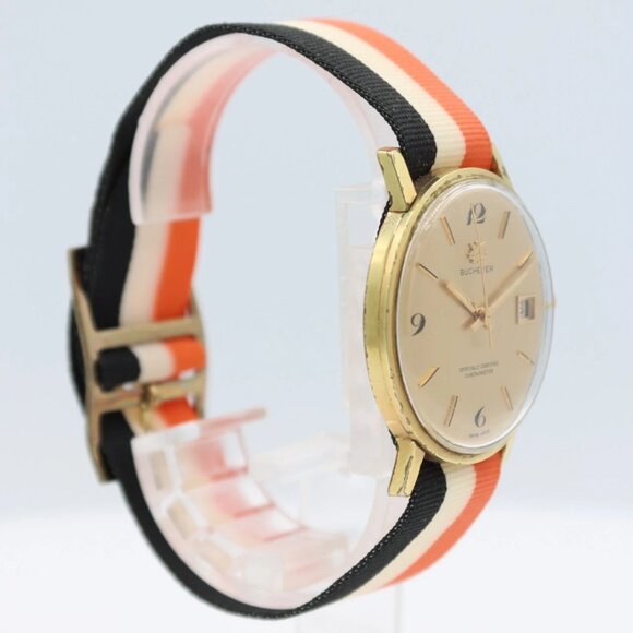 Vintage 34mm Bucherer Chronometer Men's Automatic Wristwatch Swiss Made - Picture 3 of 4